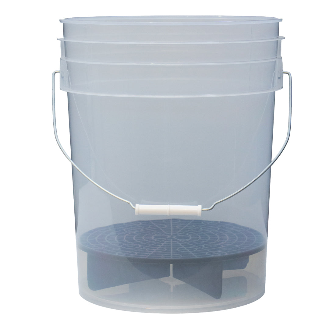 Clear 20L Bucket with Grit Guard